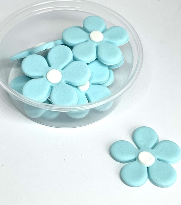 Hellblaue Blumen Medium Set 10 Stk.