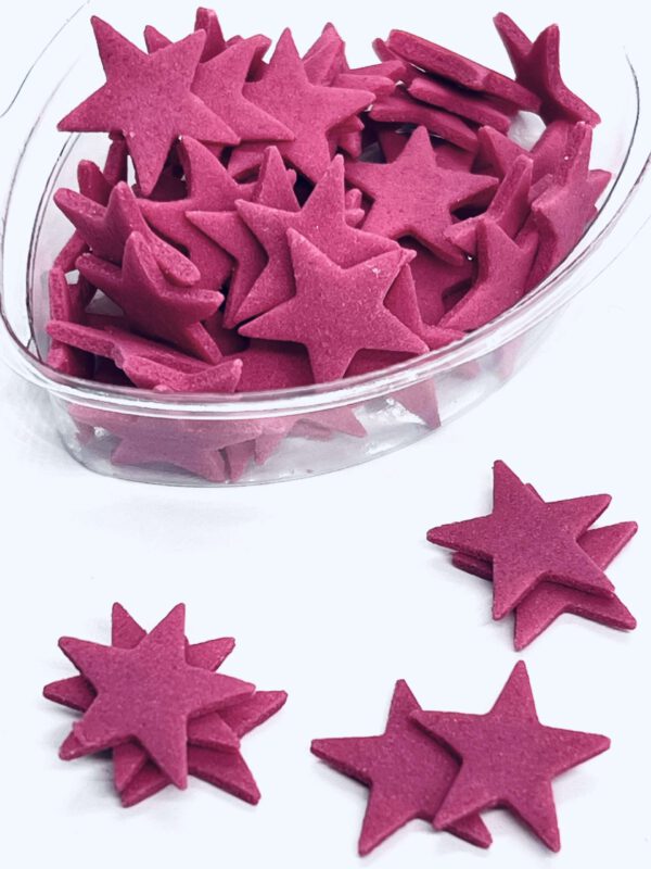 Kleines fuchsia Sterne Set