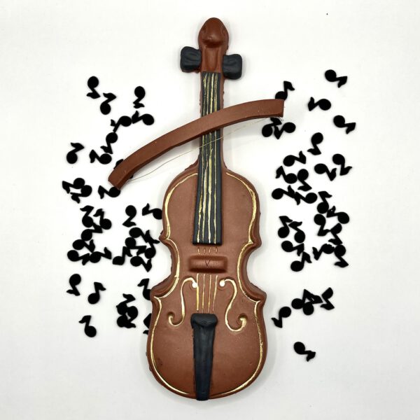 Violine mit Musiknoten Set