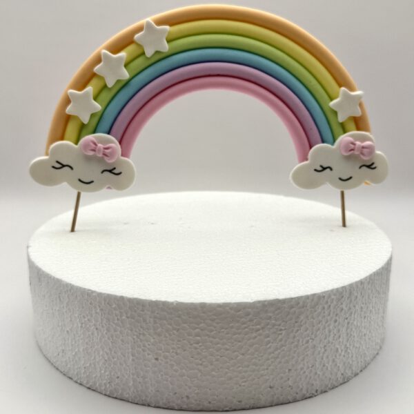 Regenbogen mit Wolken, pastel – Bild 2